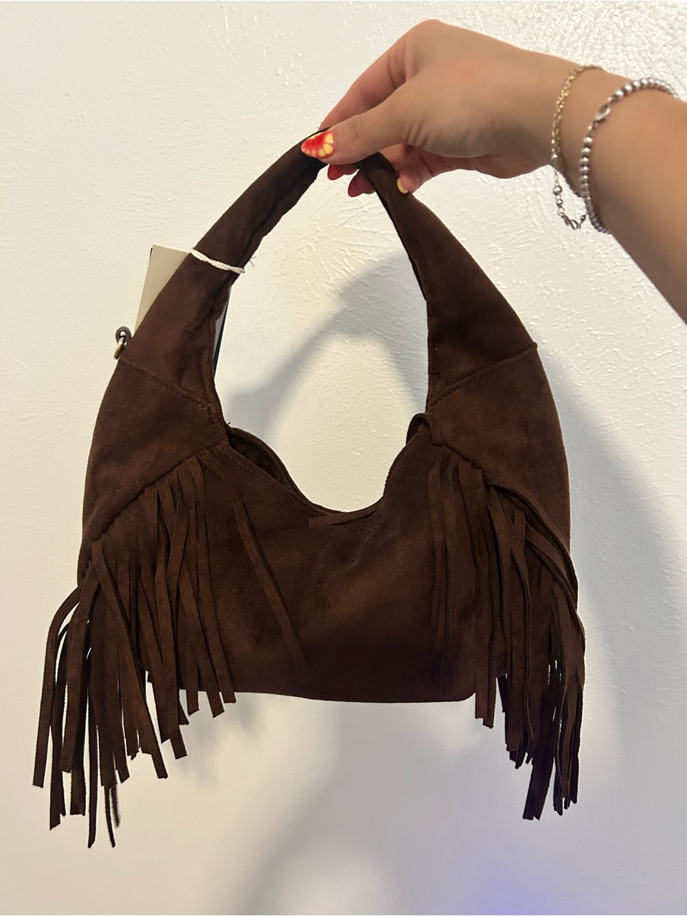 Universal Thread Brown Suede Fringe Hobo Bag